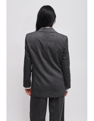 Blazer riscado com broche Maryley