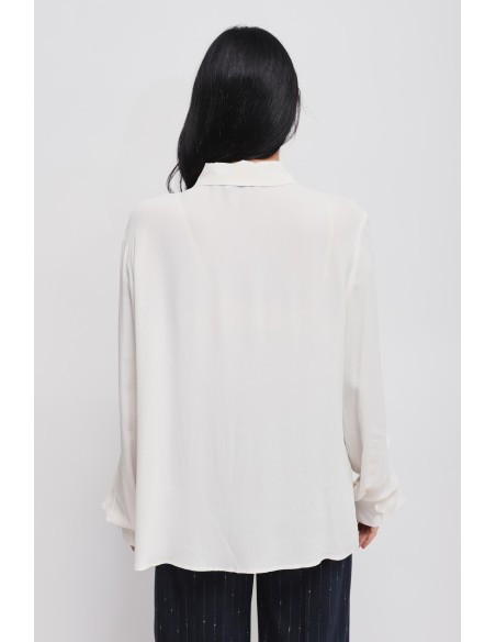 Camisa com Folhos em Viscose Maryley