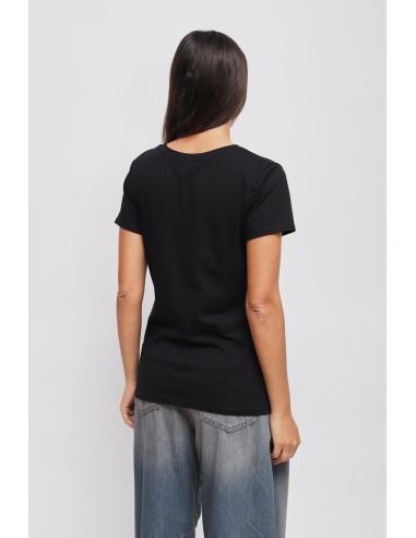 T-shirt com aplicações em renda Maryley