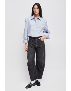 Calças jeans com corte barrel Glitterati Maryley