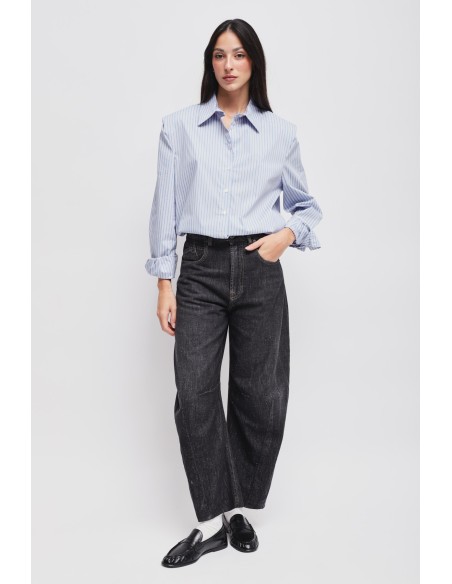 Calças jeans com corte barrel Glitterati Maryley