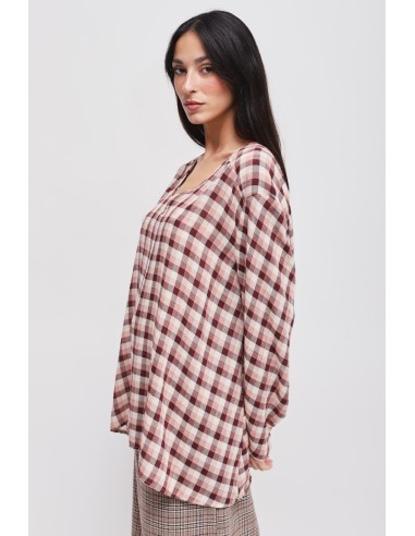 Blusa Xadrez Oversize Maryley