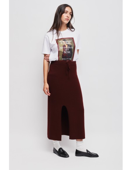 Saia de malha com cordão Maryley