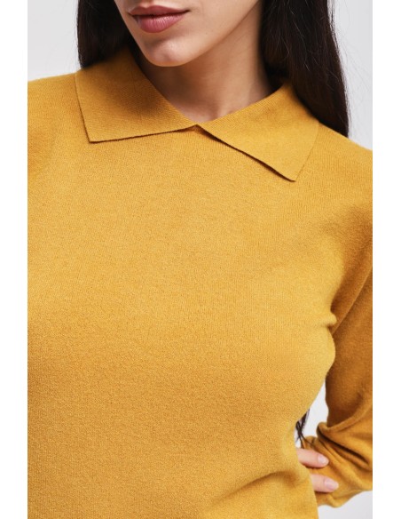 Malha em viscose com colarinho Maryley