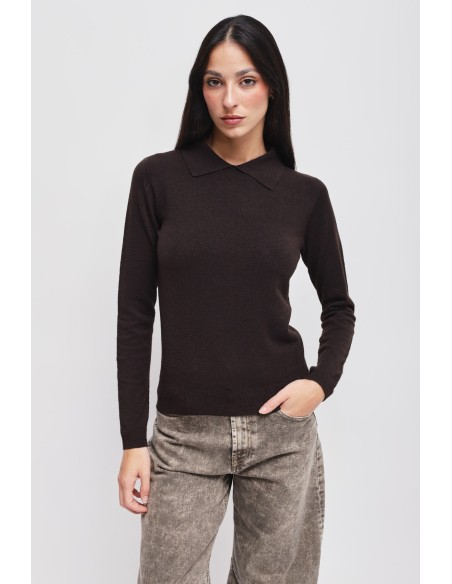 Blusa em viscose com colarinho Maryley