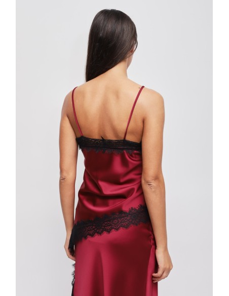 Top em cetim com renda Maryley