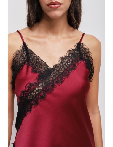 Top em cetim com renda Maryley