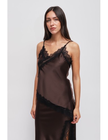 Top em cetim com renda Maryley