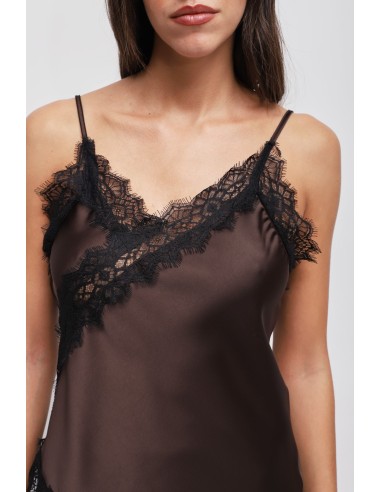 Top em cetim com renda Maryley