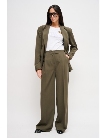 Calças palazzo com pence Maryley
