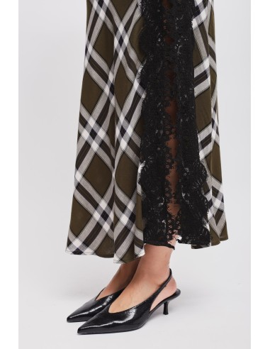 Vestido Xadrez com Decote Drapeado Maryley