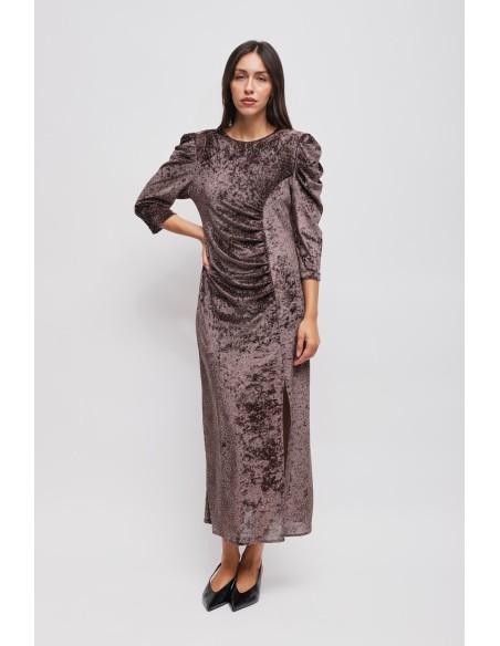 Vestido longo com strass Maryley