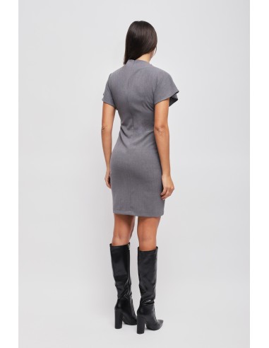 Vestido Curto Drapeado Com Strass Maryley