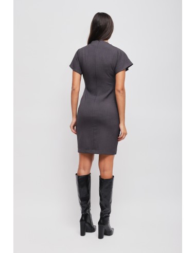 Vestido Curto Drapeado Com Strass Maryley