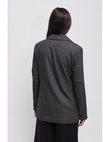 Blazer de abotoamento simples com tachas Maryley