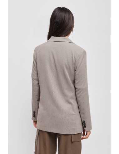 Blazer de um só peito com tachas Maryley