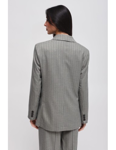 Blazer pied-de-poule com broche Maryley