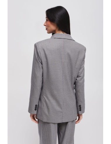 Blazer pied-de-poule com broche Maryley