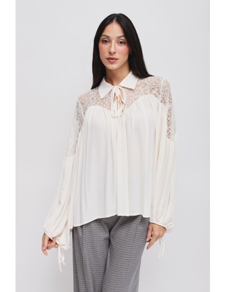 Blusa em viscose com laço Maryley