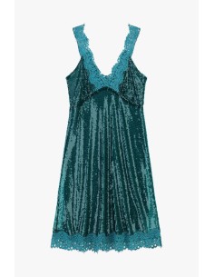 Abito Corto Con Paillettes E Bordi In Pizzo Dixie - Vestiti Firmati... 2