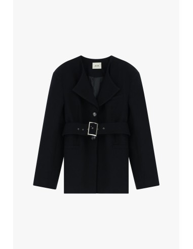 Blazer com cinto e lapelas largas Dixie