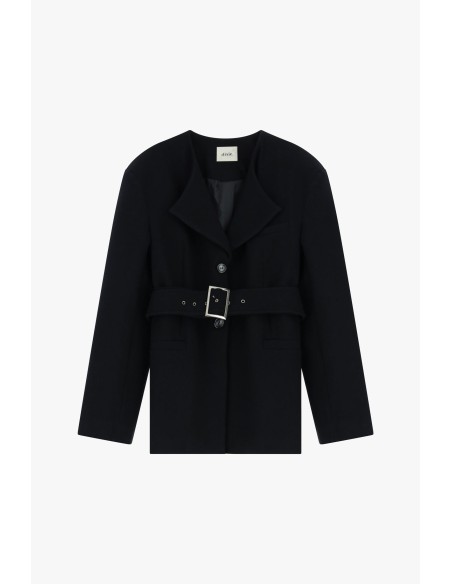 Blazer com cinto e lapelas largas Dixie