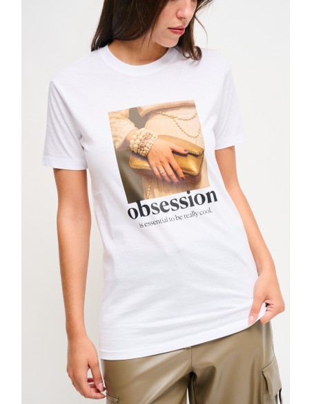 T-shirt casual com estampa Maryley