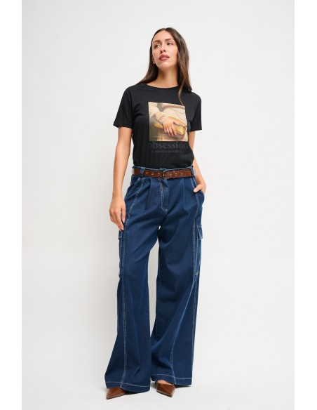 T-shirt casual com estampado Maryley