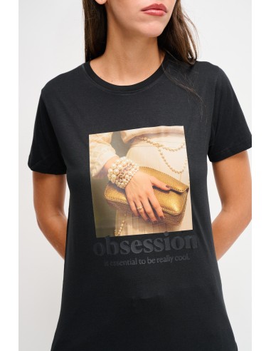 T-Shirt Casual com Estampa Maryley