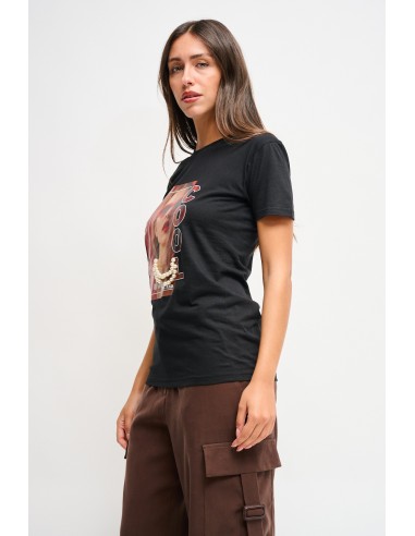 T-shirt de algodão com estampa Maryley