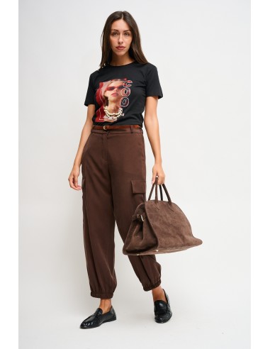 T-shirt em algodão com estampa Maryley