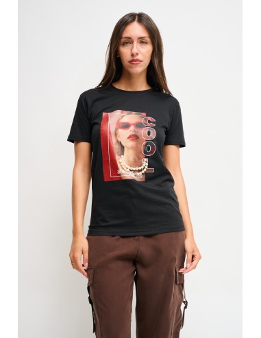 T-shirt de algodão com estampado Maryley