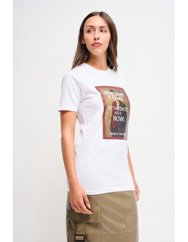 T-shirt em algodão com estampa Maryley