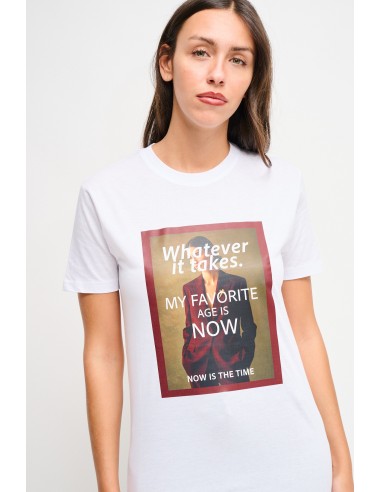 T-Shirt em Algodão com Estampa Maryley