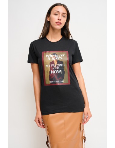 T-shirt de algodão com estampa Maryley