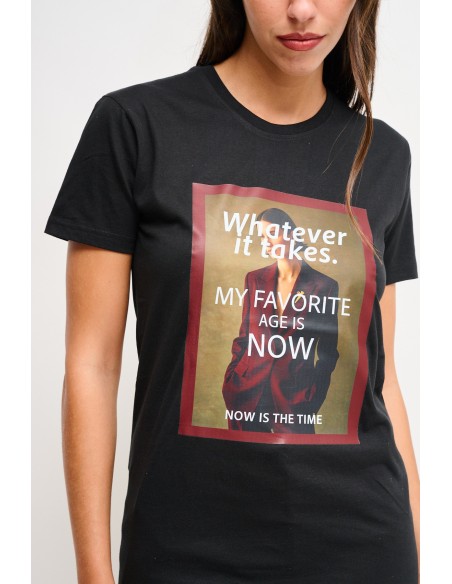 T-Shirt em algodão com estampado Maryley