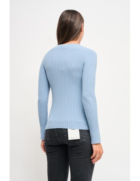 Camisola de mangas compridas canelada Maryley