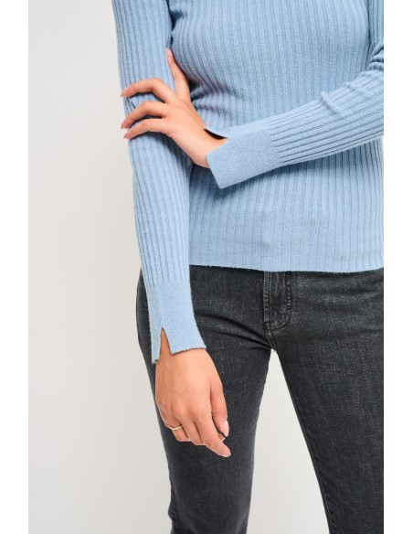 Camisola de manga comprida canelada Maryley