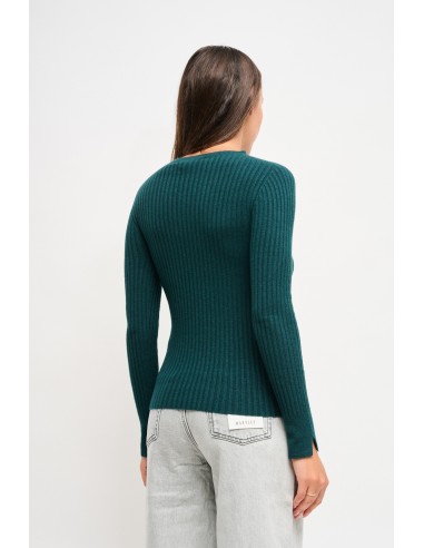 Camisola de Malha Canelada de Manga Comprida Maryley