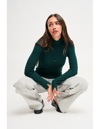 Camisola de mangas compridas canelada Maryley