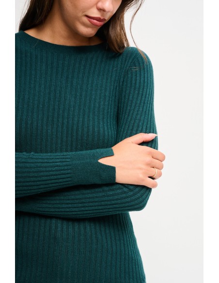 Camisola de mangas compridas canelada Maryley