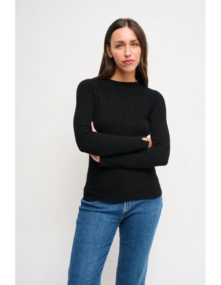 Camisola De Mangas Compridas Canelada Maryley