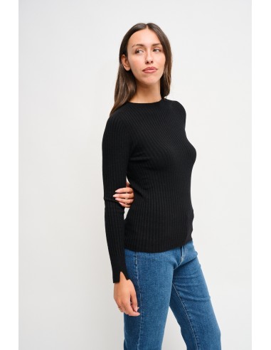 Camisola de manga comprida canelada Maryley