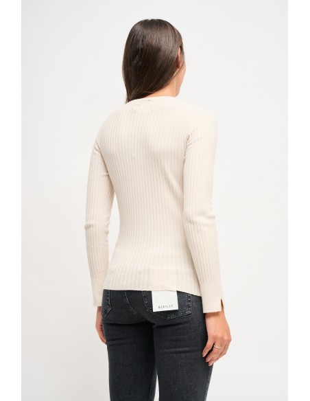 Camisola de Mangas Compridas Canelada Maryley