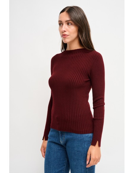 Camisola de mangas compridas canelada Maryley