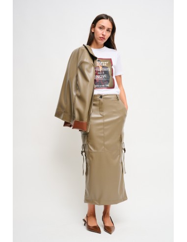 Saia cargo em pele sintética Maryley