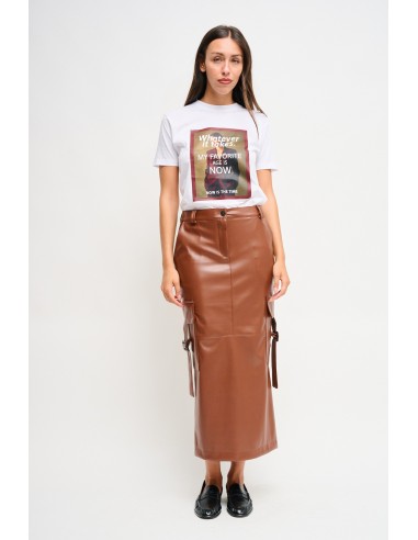 Saia cargo em pele ecológica Maryley