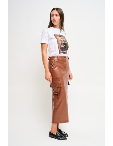 Saia cargo em ecopele Maryley