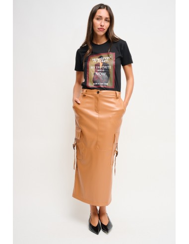 Saia Cargo em Pele Ecológica Maryley