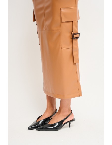 Saia cargo em ecopele Maryley